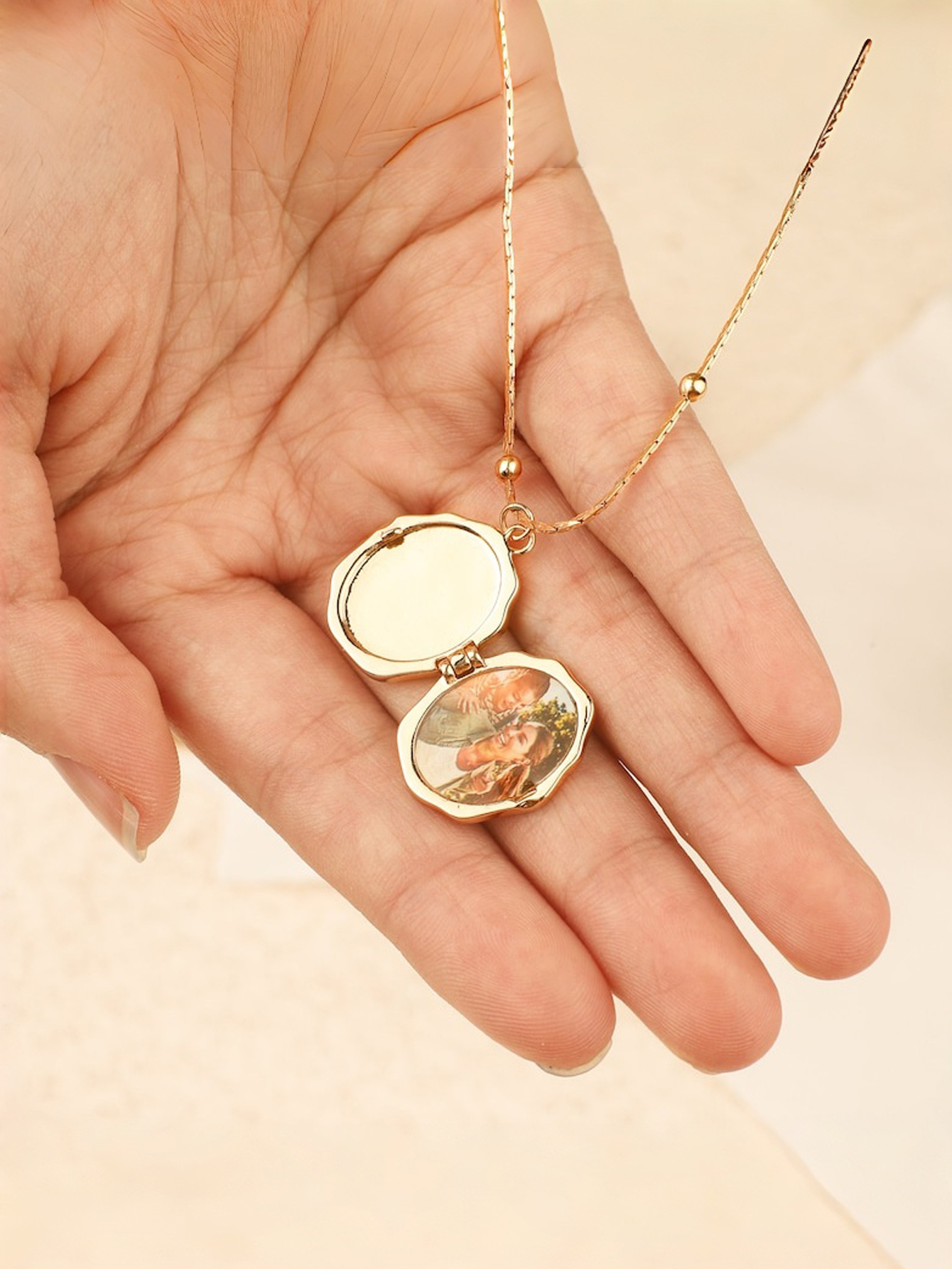 Custom Angel Photo Pendant Necklace Vintage Pendant Necklace